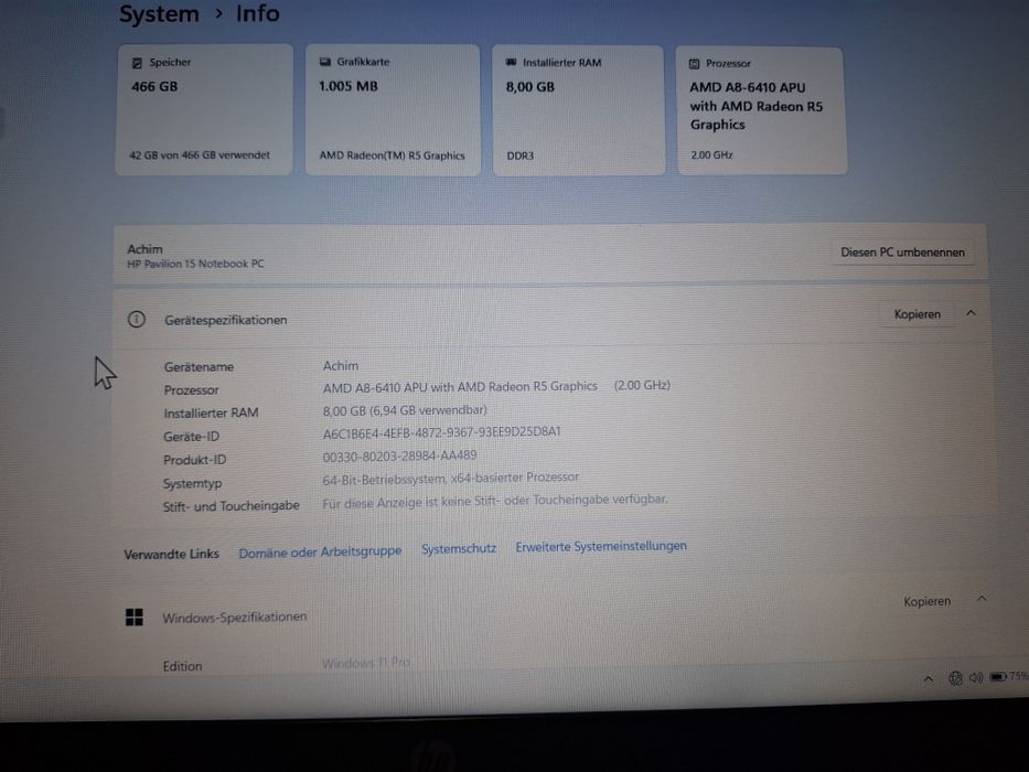 Laptop HP Pavilion 15cali