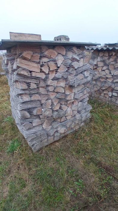 Drewno opałowe kominkowe połupane dąb sezonowane przez 2-lata