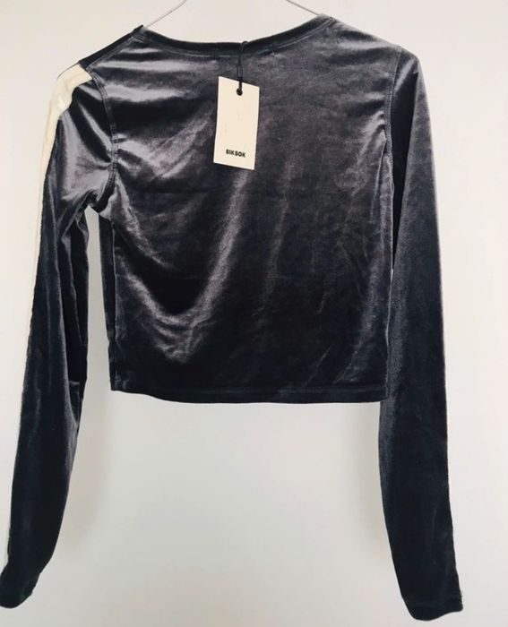 Camisola veludo crop