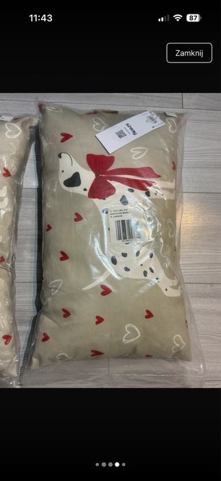 Poduszki z pieskiem nowe z metką