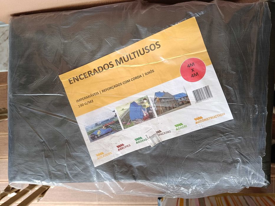 Lona Reforçada 4x4m (190g/m²) – Nova na Embalagem