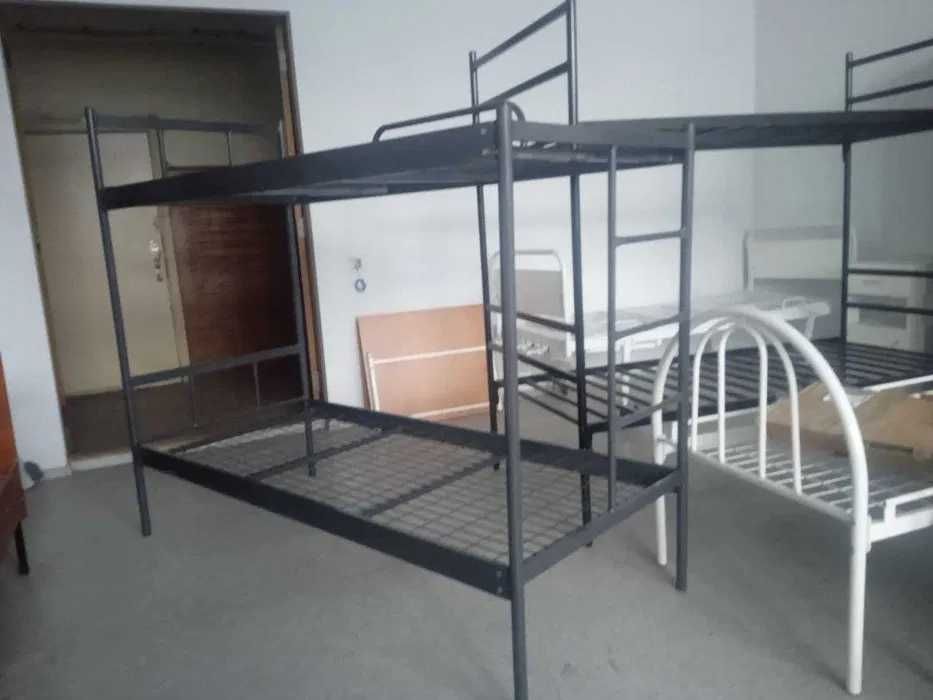 Ліжко металеве, одно, двоярусне, розкладачка, медичні ліжка