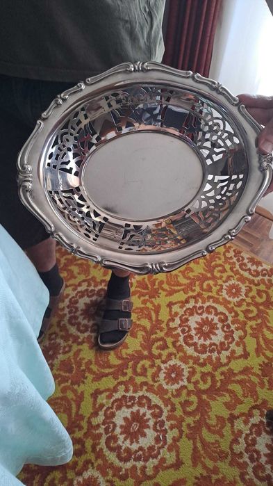 Travessas Prata, Conjunto de Temperos Vintage, Conjunto Cristal Bebida