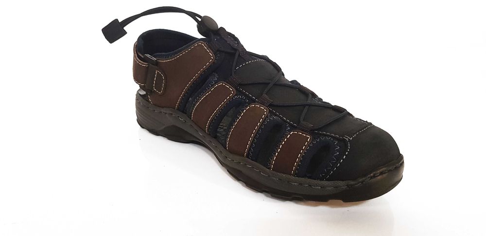 Sandały męskie Manitu skóra trekkingowe brown/navy r 40,41,44,45