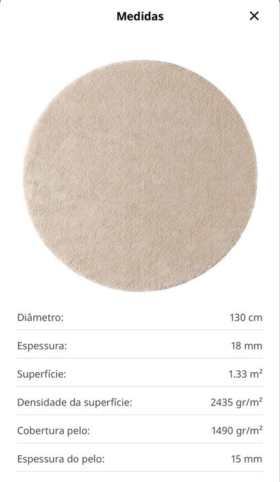 Tapete redondo Stoense 130 cm