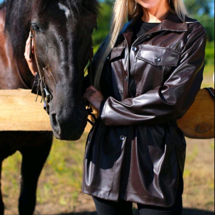 Сукня-сорочка еко шкіра 42-44