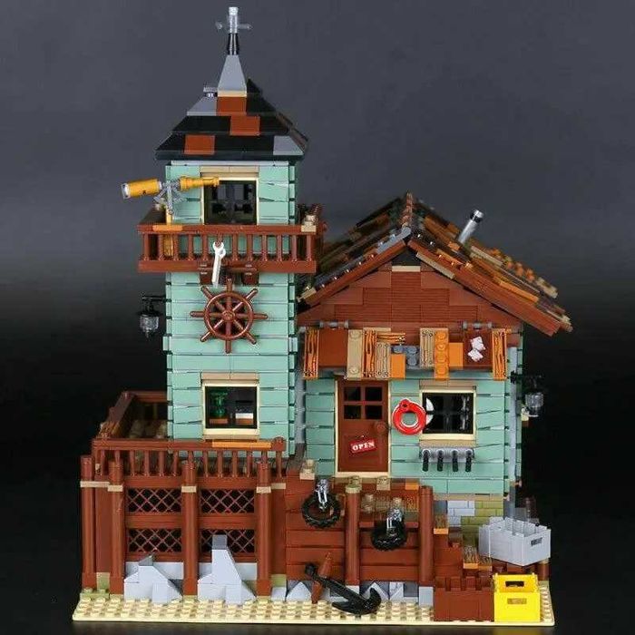 2049 klocków. Stary sklep wędkarski MOC 16050 zabawki prezent.