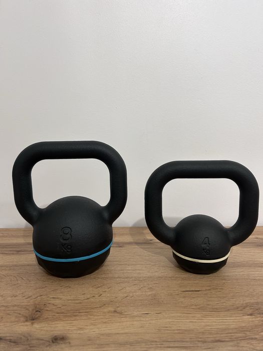 Kettlebell 8kg i 4 kg, zestaw, jak nowy