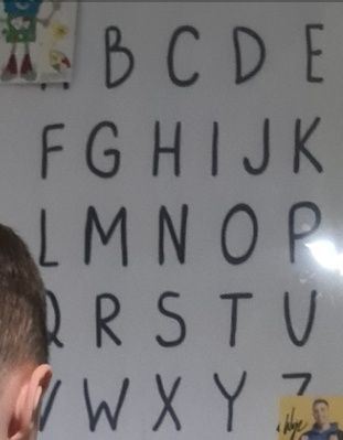 Alfabet na płótnie 70x50. Obraz?