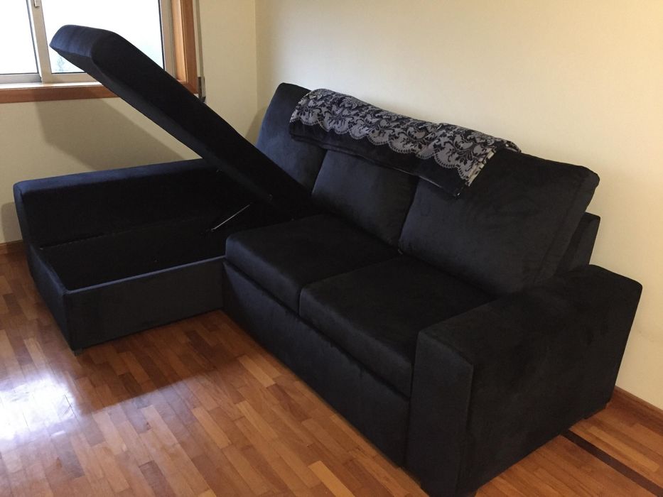 Sofá cama chaise longue esquerdo  de 3 lugares