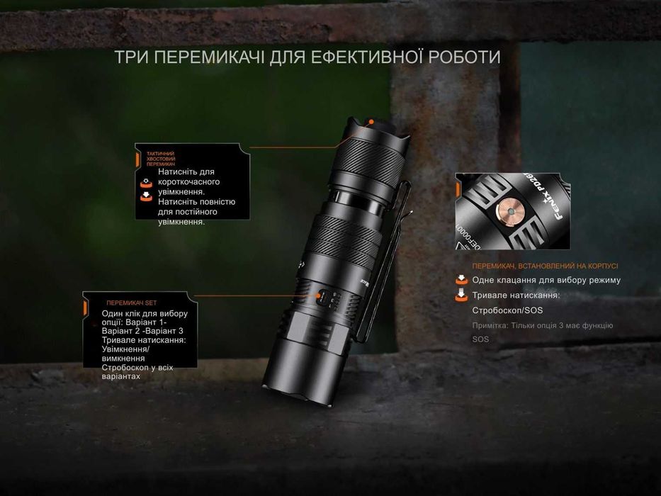 Fenix PD26R ACE Ліхтар Тактичний (1300 Люмен 354 М.) ГАРАНТІЯ 5 РОКІВ!