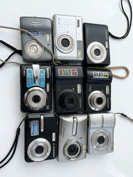 Лот цифровых фотоаппаратов под ремонт или на запчасти (9 шт) Nikon/Olympus