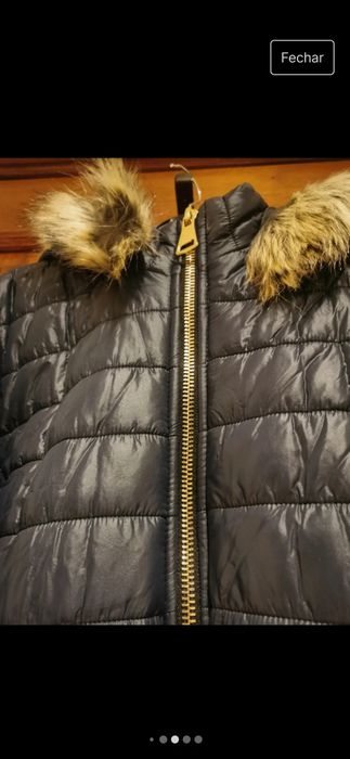 Blusão acolchoado com capuz removível