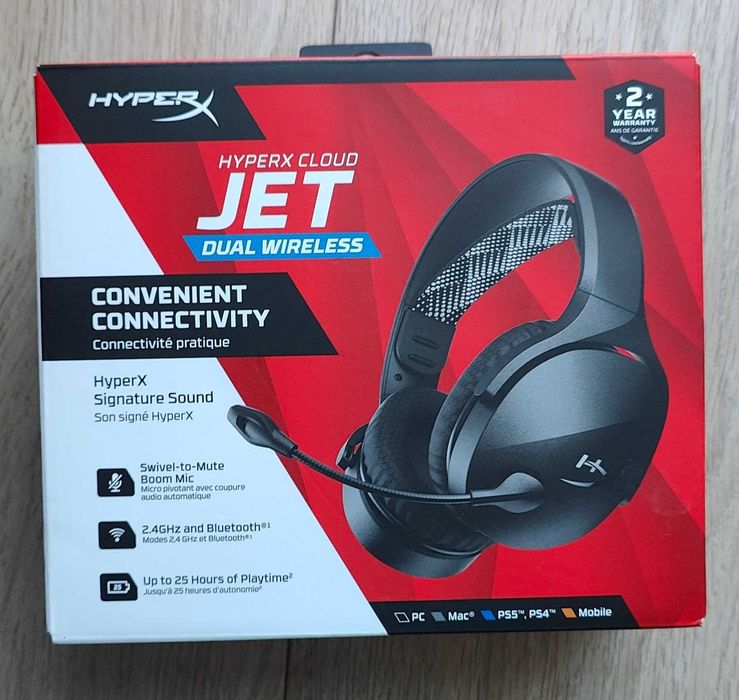 HyperX Cloud Jet Dual Wireless – NOWE, nieużywane –nietrafiony prezent