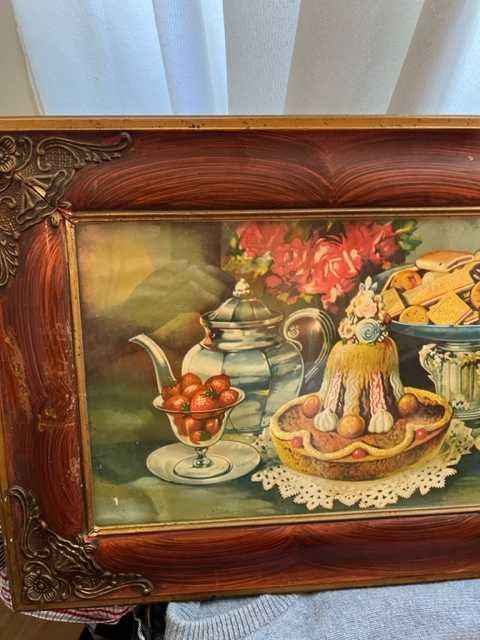 Quadro antigo pintada com moldura