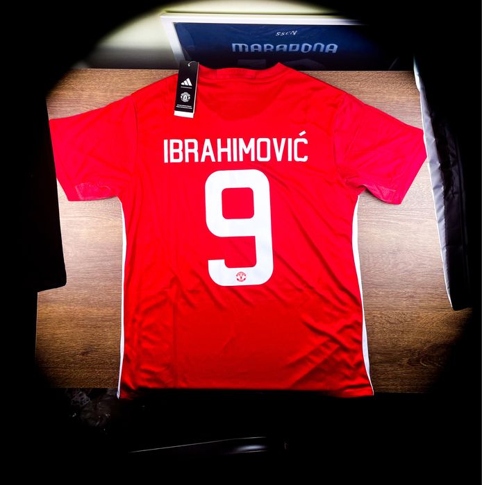 (L) ZLATAN IBRAHIMOVIĆ 9 MANCHESTER UNITED 2016/2017 JERSEY Nowa Czerwona Domowa Piłkarska Koszulka Sportowa T-shirt