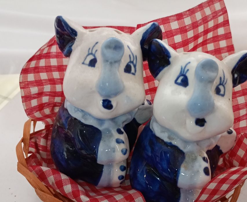 Porcelanowa solniczka pieprzniczka
