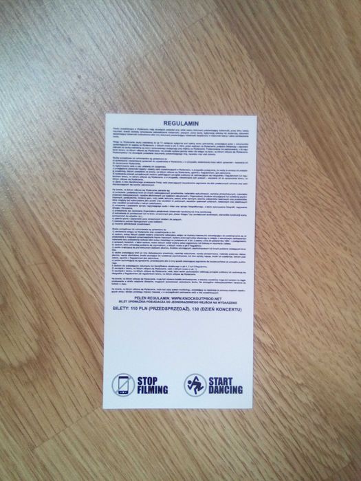 Behemoth - bilet kolekcjonerski z koncertu Warszawa 29.09.2019