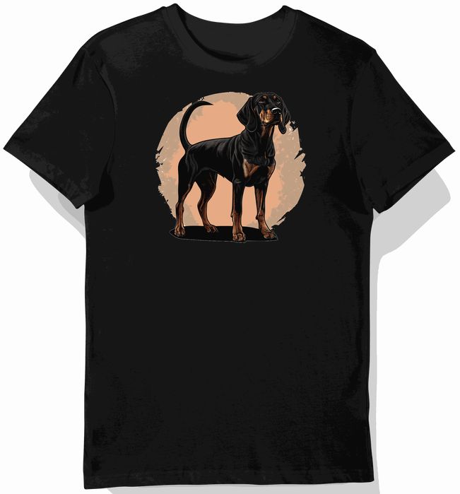 Koszulka męska czarna z motywem oryginalnego psa M
