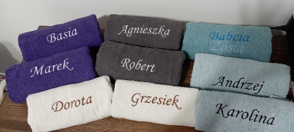 Ręczniki z haftem komputerowym