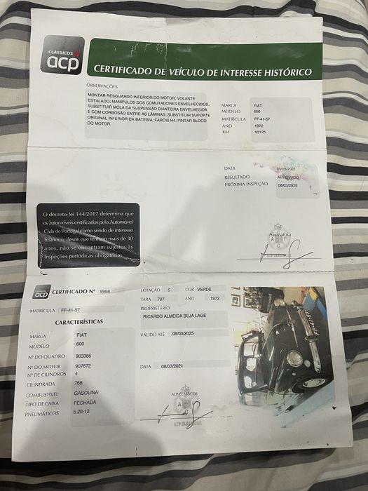 Fiat 600D 1972 — Clássico em Excelente Estado, (PREÇO NEGOCIÁVEL)