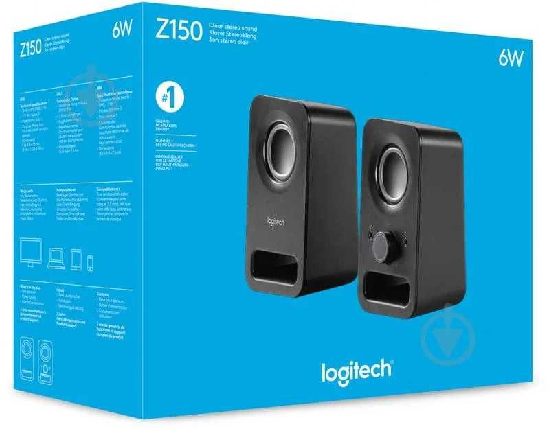 Акустична система Настільні Колонки до ПК Logitech Z150 Black