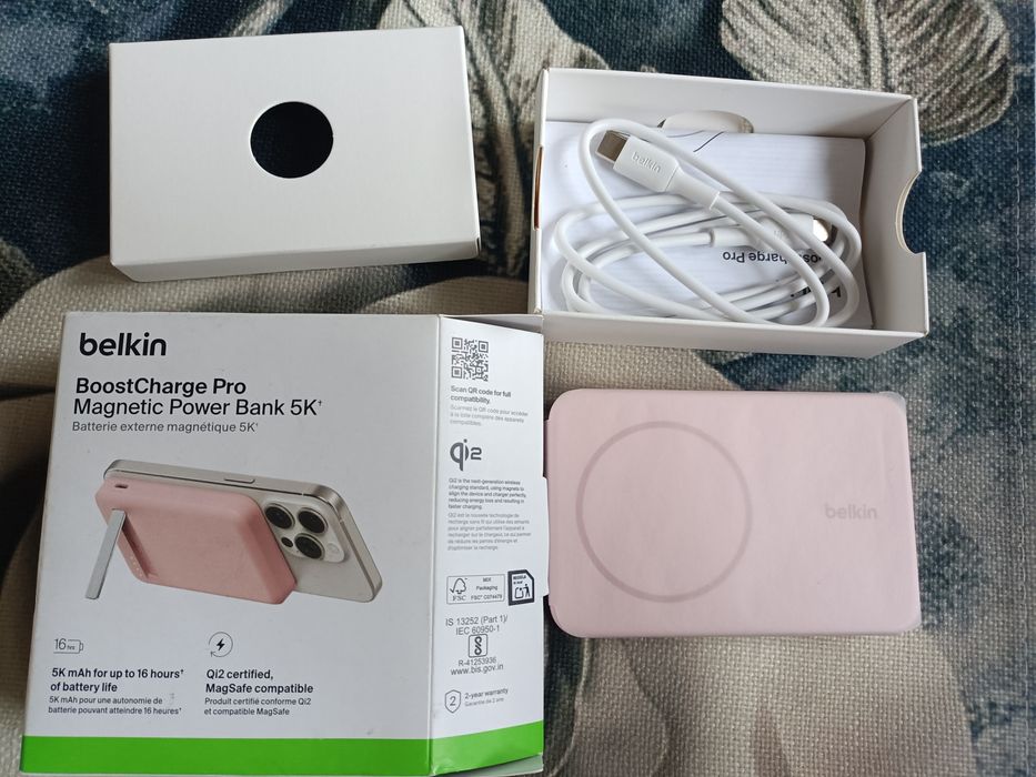 Powerbank Belkin BoostCharge Pro Qi2 5000 mAh MagSafe Nowy