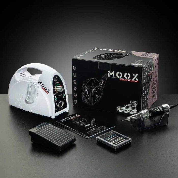 Фрезер для манікюру та педикюру MOOX X 806 55 000 об/хв 80 W Білий
