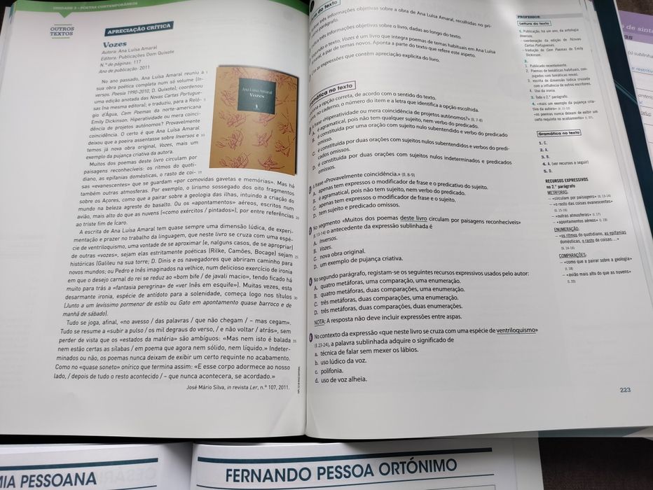 Português 12+ caderno de atividades +síntese de educação literária