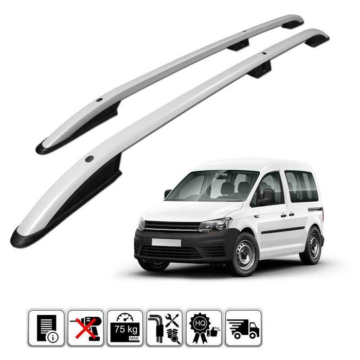 Relingi dachowe Volkswagen Caddy SHORT belki na dach 2 WZORY