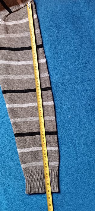 Sweter meski szary w pasy hm M