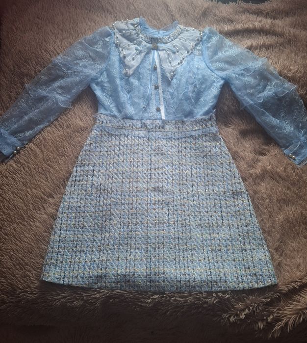 Сукня мереживо +твід