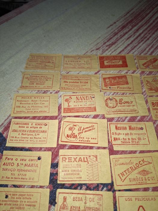Bilhetes Carris anos 50-60 com publicidade + 100 raros