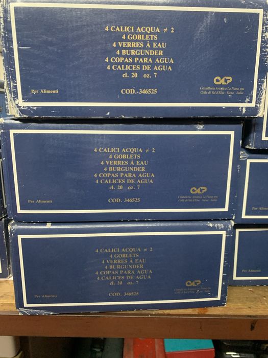 Conjunto de copos crapy cristal italy