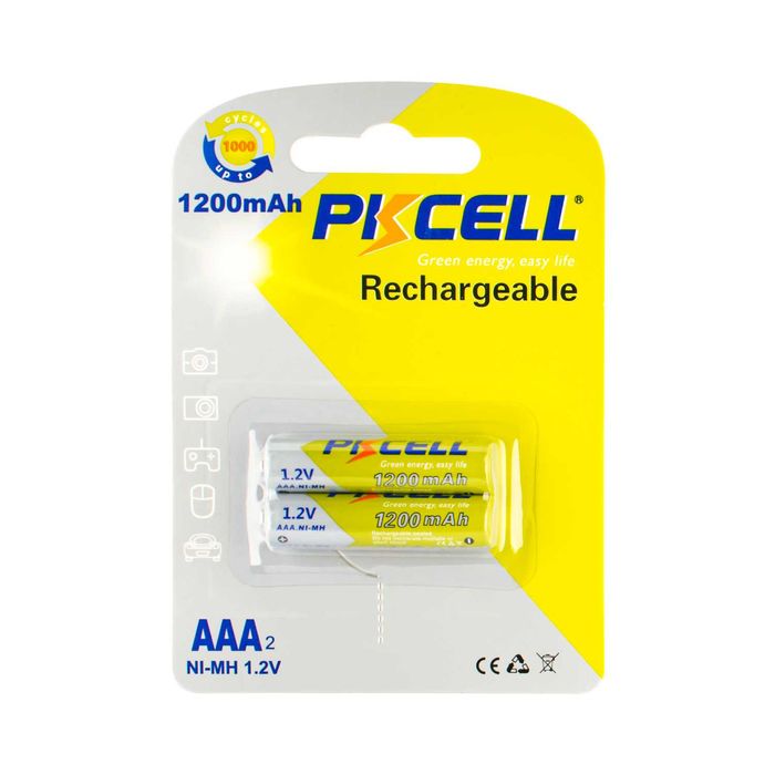 Акумуляторна батарейка PKCELL AAA NI-MH 1.2V 1200mAh (упаковка 2шт)