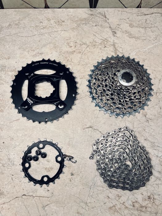 Napęd SRAM X0 2x10 Zestaw Kaseta, zębatki, łańcuch.