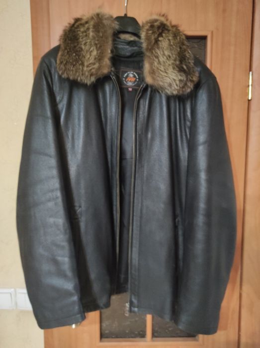 Куртка кожаная на кролике