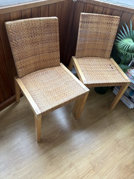 3 Cadeiras ikea palha vime