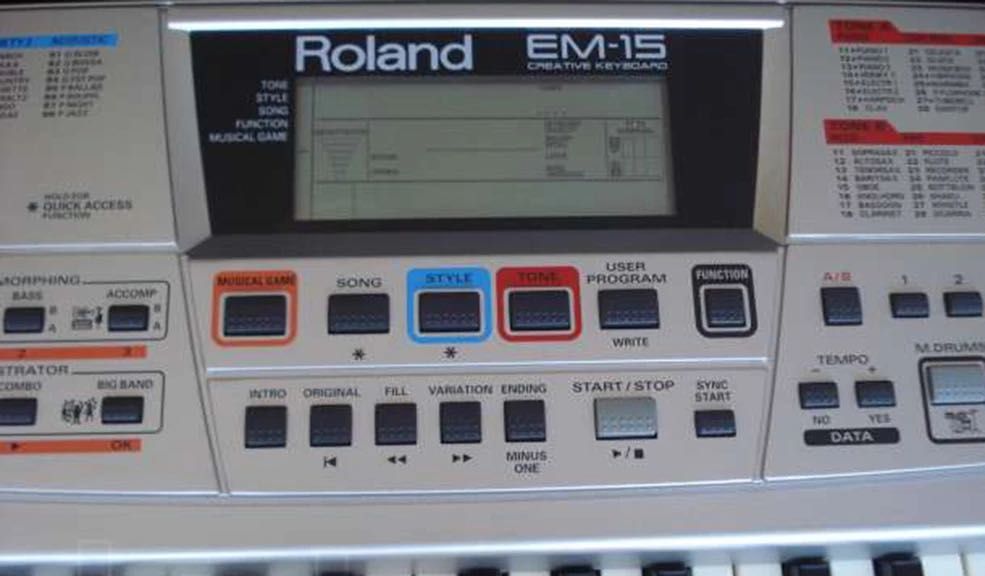 Roland EM 15 Teclado Orgão Electrónico
