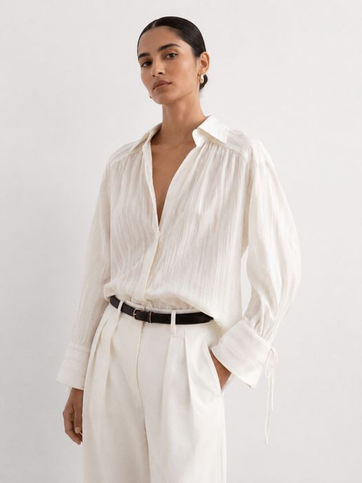 Ідеальна молочна сорочка S/Onesize Zara