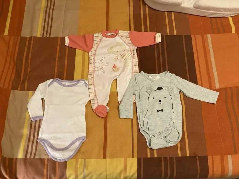 Pack roupa bebe - 1 babygrow / 2 bodys 4-6 meses