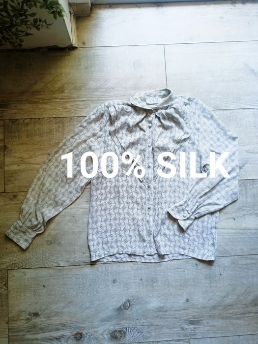 Koszula z żabotem, jedwab 100% m