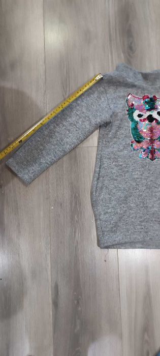 Тепла туніка на флісі для дівчинки з паєтками!