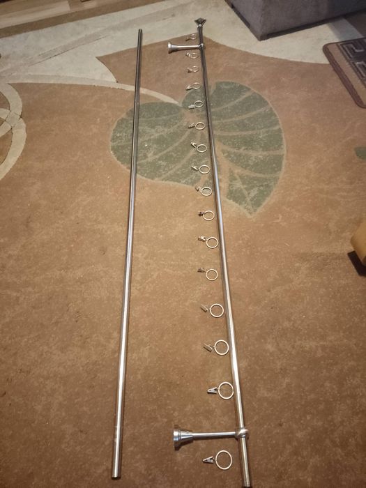 Karnisz metalowy kompletny 160 cm
