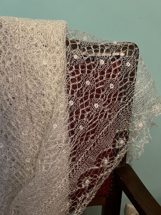 Палантин вовна/шерсть в‘язаний (шарф)