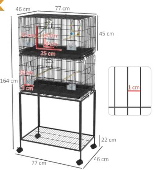 Gaiola dupla com móvel