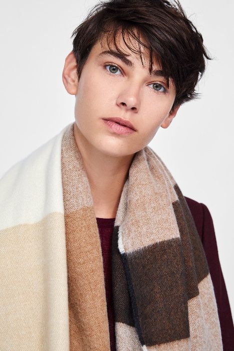 Szalik akrylowy w paski ZARA Nowy z metką