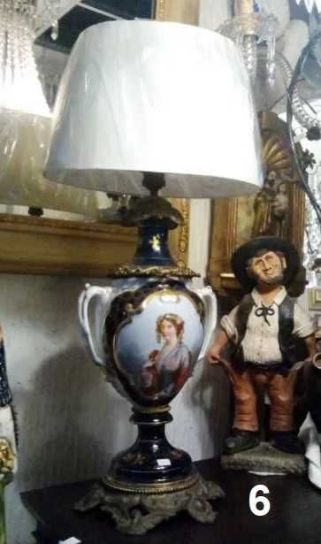 Candeeiros Mesa Cerâmica Porcelana 1 Lâmpada