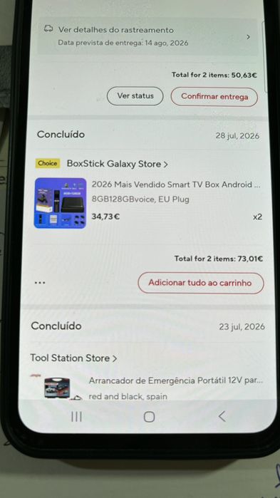 Box tv androide 14 q7 - 8GB + 128GB - Excelente.