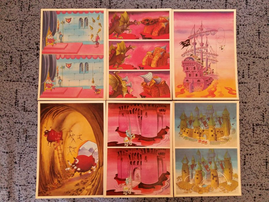 Postais de diferentes estilos